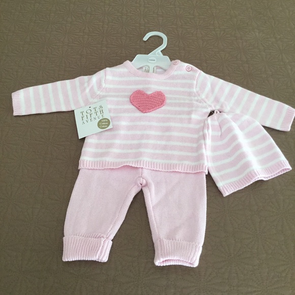 Baby Sweater Set NWT- Pink 3-6 months - Picture 2 of 8
